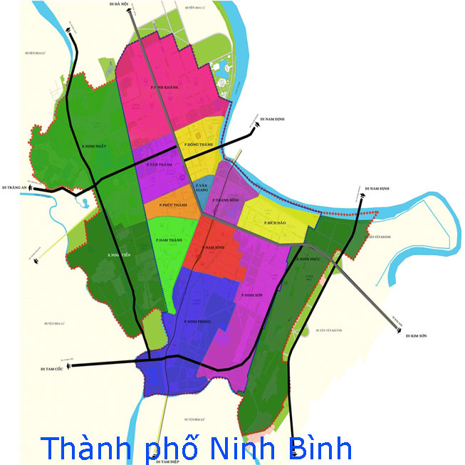 Bản đồ địa giới hành chính thành phố Ninh Bình