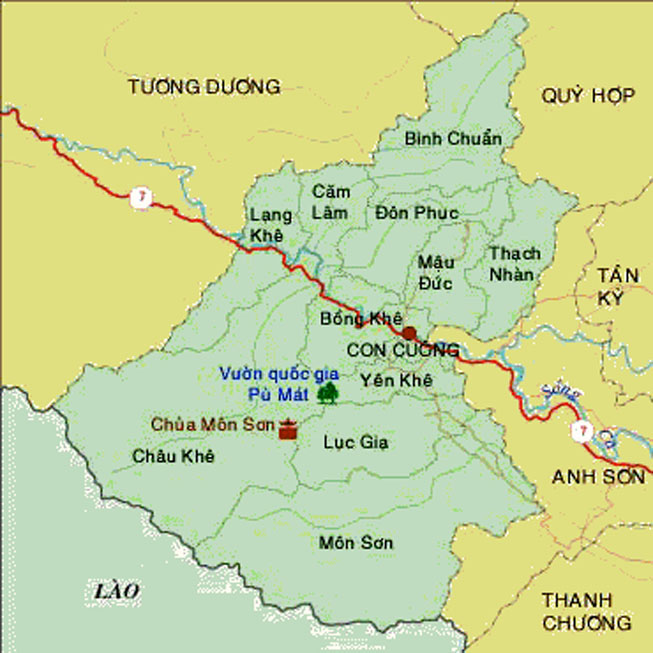 Giới thiệu khái quát huyện Con Cuông