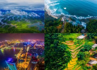Phong cảnh Việt Nam nhìn từ trên cao
