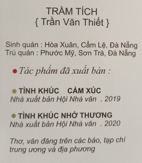 tiểu sử Untitled min - Tình khúc nhớ thương - Nhà thơ Trầm Tích (Trần Văn Thiết) - Kỳ 1