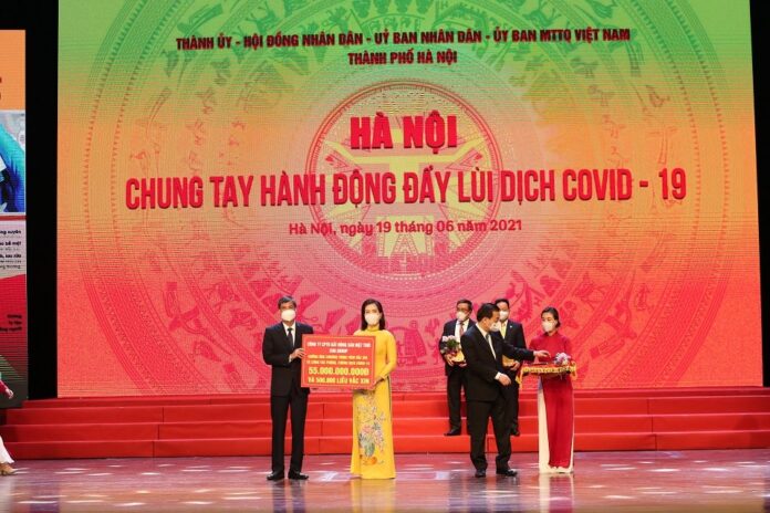 Chung tay cùng Hà Nội đẩy lùi Covid-19, Tập đoàn Sun Group ủng hộ 55 tỷ đồng mua vắc-xin
