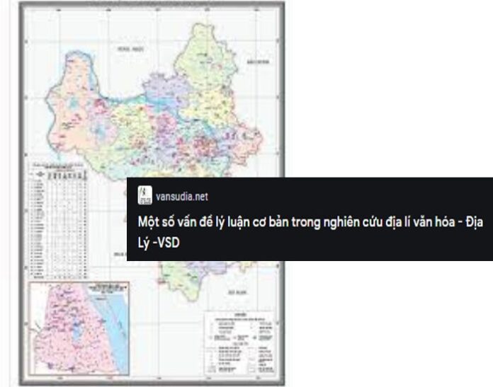 Một số vấn đề lý luận cơ bản trong nghiên cứu địa lí văn hóa - Địa Lý -VSD