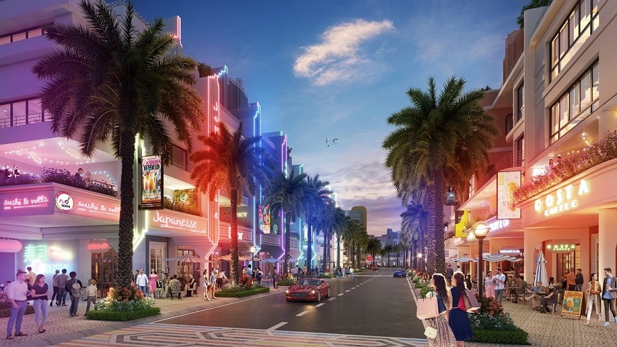 Festival Avenue sẽ trở thành không gian mua sắm giải trí hấp dẫn du khách. Ảnh phối cảnh minh họa. min - Hé lộ phân khu hot nhất khu đô thị nghỉ dưỡng đa sắc màu Sun Riverside Village