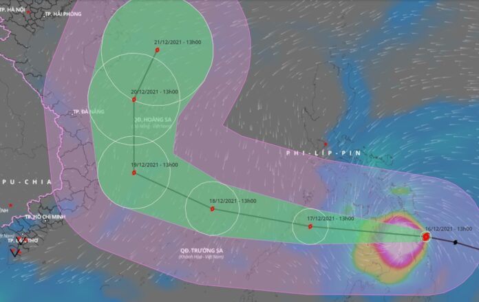 Thủ tướng yêu cầu khẩn trương ứng phó siêu bão Rai - VSD Địa Lý