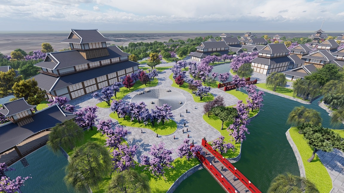 Quần thể nghỉ dưỡng khoáng nóng Sun Beauty Onsen tại Quảng Yên, Quảng Xương do Sun Group làm chủ đầu tư - Ảnh phối cảnh minh họa