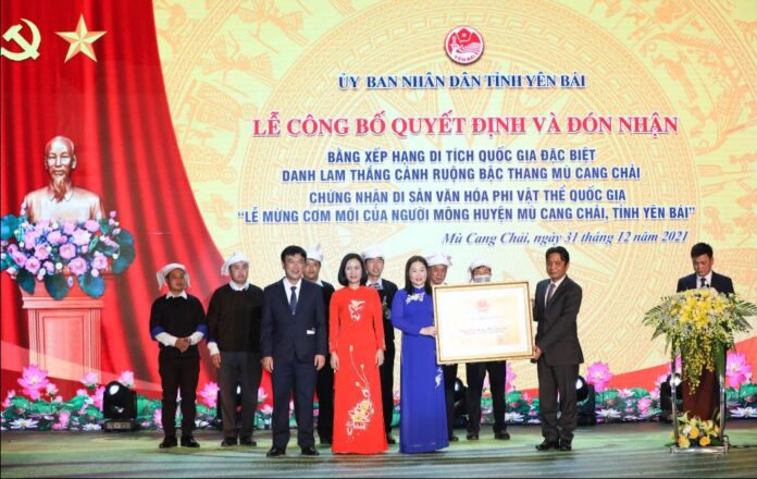 Mù Cang Chải nhận Bằng xếp hạng Di tích Quốc gia đặc biệt Ruộng bậc thang Mù Cang Chải nhận Bằng xếp hạng Di tích Quốc gia đặc biệt Ruộng bậc thang