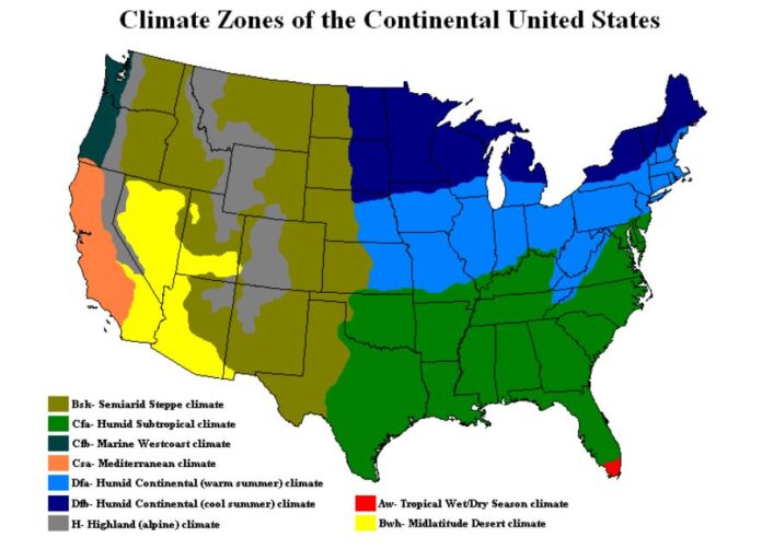 Khí hậu nước Mỹ: Những điều cần biết về khí hậu đặc trưng của các vùng nước Mỹ