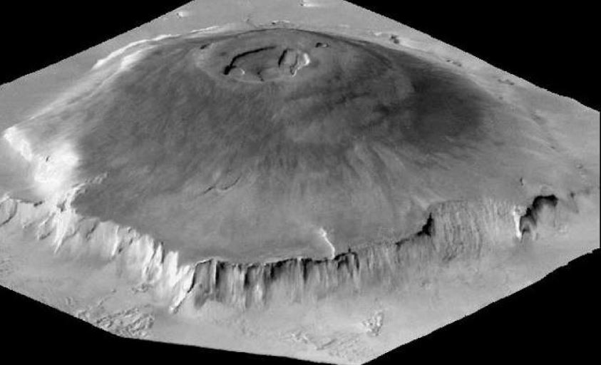 Núi lửa trên Sao Hỏa. Ảnh: NASA