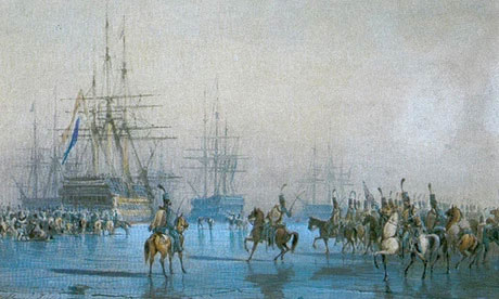 Trận chiến giữa kỵ binh Pháp và hạm đội tàu chiến của Hà Lan