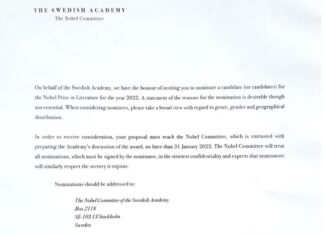 Ủy ban Nobel đề nghị Chủ tịch Hội Nhà văn Việt Nam đề cử tác giả xét giải Nobel văn chương 2022