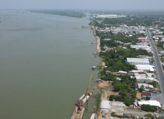 Nước sông Mekong tăng cao bất thường giữa mùa khô