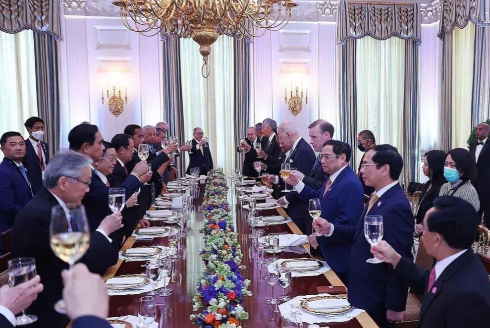 30 min 2 - Hình ảnh Thủ tướng Phạm Minh Chính cùng các nhà lãnh đạo ASEAN dự chiêu đãi của Tổng thống Hoa Kỳ