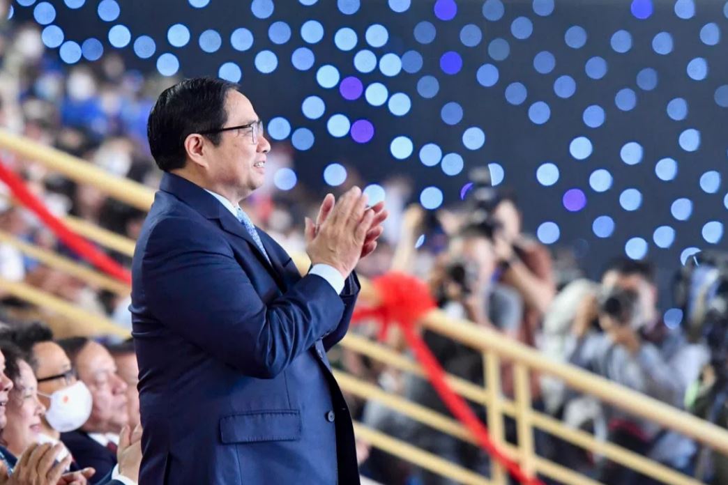 Thay mặt Lãnh đạo Đảng, Nhà nước Việt Nam, Thủ tướng Phạm Minh Chính tuyên bố bế mạc SEA Games 31 - Ảnh: VGP/Nhật Bắc
