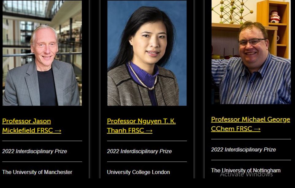 Ba nha khoa hoc nhan giai Interdisciplinary Prize 2022 min - Giáo sư người Việt được Hiệp hội Hóa học Hoàng gia Anh vinh danh