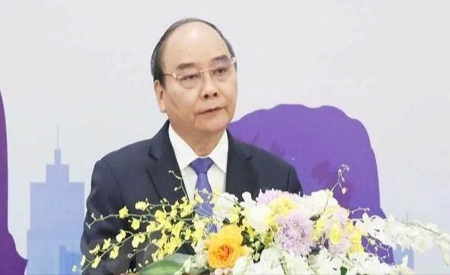 Chủ tịch nước Nguyễn Xuân Phúc phát biểu. Ảnh Thống NhấtTTXVN.