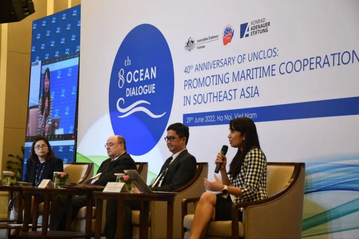 Đối thoại Biển năm đặc biệt tái khẳng định giá trị của Công ước Liên hợp quốc về Luật biển (UNCLOS) sau 40 năm, cũng như thảo luận những khía cạnh hợp tác tiềm năng đối với khu vực Đông Nam Á. (Nguồn: Viện Biển Đông)