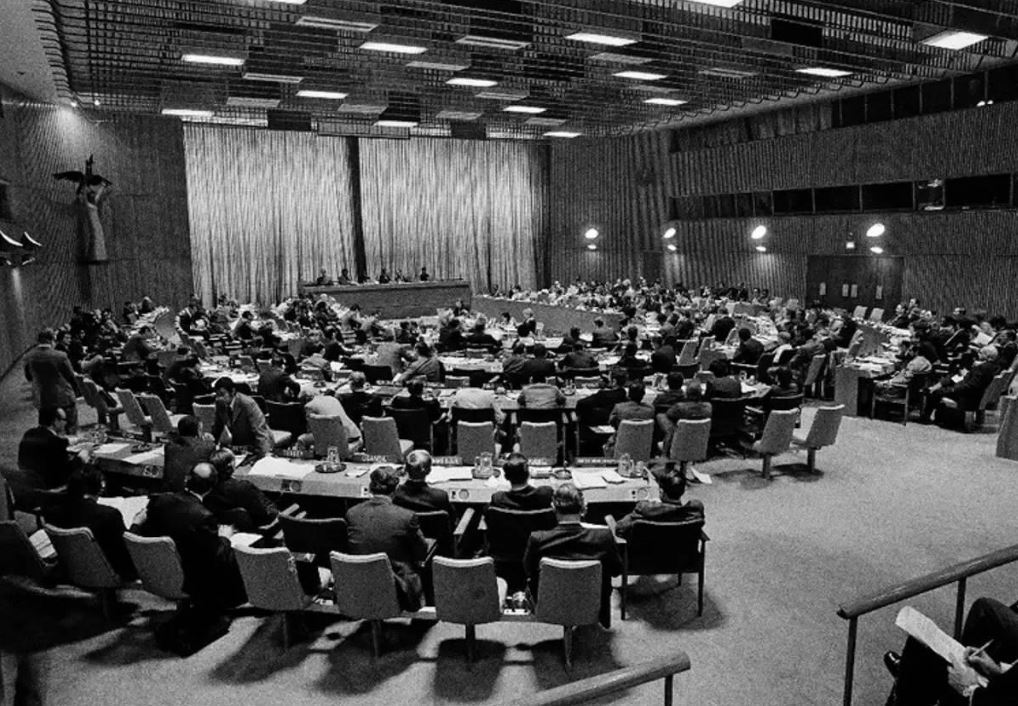 Một phiên họp của Hội nghị Liên Hợp Quốc về Luật Biển lần thứ ba tại New York, Mỹ, tháng 12/1973. Ảnh: Liên Hợp Quốc.
