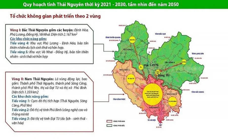 Thái Nguyên: Quy hoạch theo hướng phấn đấu trở thành thành phố trực thuộc Trung ương