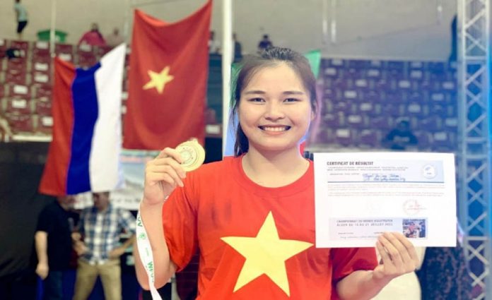Nữ vận động viên Nghệ An giành Huy chương Vàng Giải Vô địch thế giới Võ cổ truyền Việt Nam