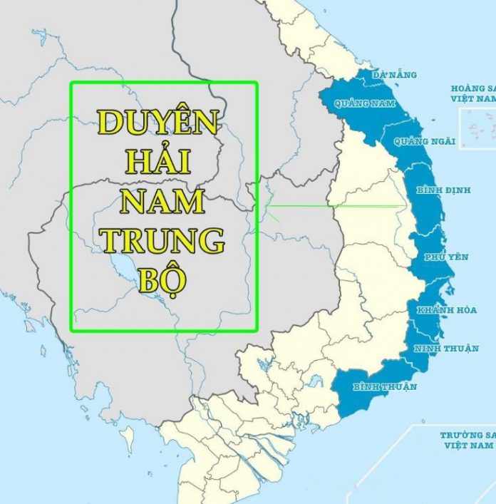 Bản đồ các tỉnh Duyên Hải Nam Trung Bộ năm 2022 - VSD Địa Lý Việt Nam - vansudia.net