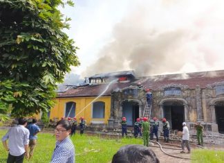 Nhà triển lãm thuộc Bảo tàng Lịch sử TT-Huế bất ngờ bốc cháy