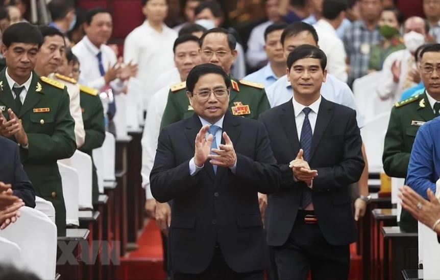 Thủ tướng Chính phủ Phạm Minh Chính cùng các đại biểu dự lễ kỷ niệm.
