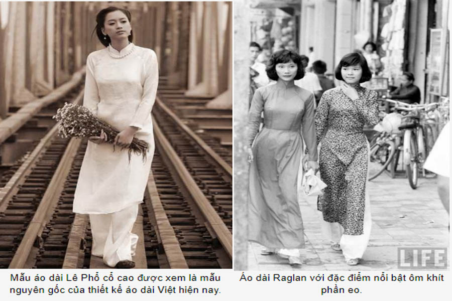 Mẫu áo dài Lê Phổ cổ cao được xem là mẫu nguyên gốc của thiết kế áo dài Việt hiện nay