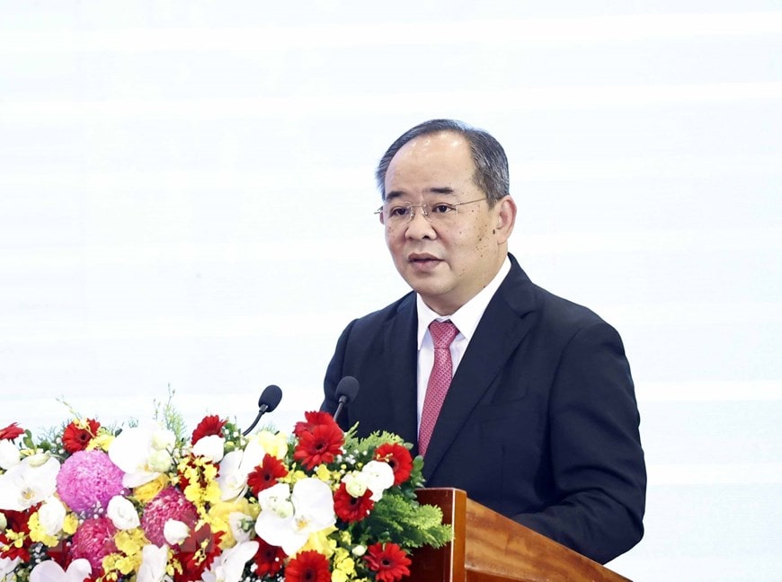 Ông Lê Khánh Hải, Ủy viên Trung ương Đảng, Chủ nhiệm Văn phòng Chủ tịch nước phát biểu.