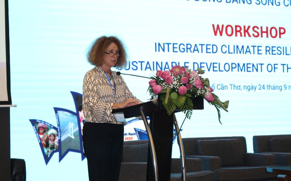 Bà Carolyn Turk phát biểu tại hội thảo.