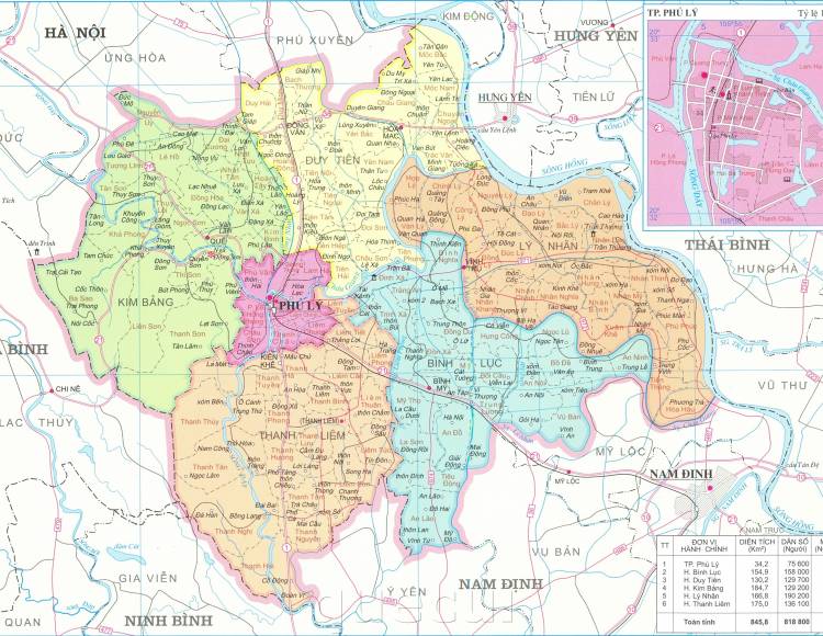 Ban do hanh chinh tinh Ha Nam nam 2022 min - Bản đồ các tỉnh vùng Đồng bằng Sông Hồng năm 2022