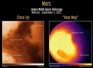 NASA công bố bức ảnh đầu tiên của James Webb về hình ảnh Sao Hỏa