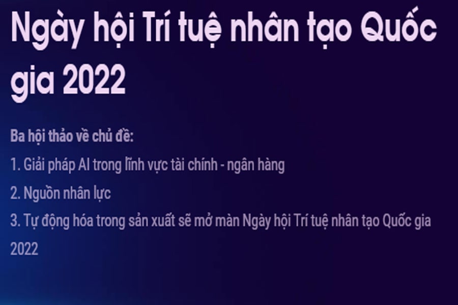 Ngày hội trí tuệ nhân tạo Việt Nam 2022