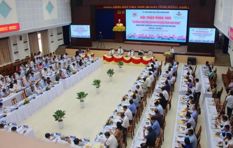 Quang canh buoi hoi thao sang nay. min - Quảng Nam tổ chức Hội thảo khoa học 'Tư tưởng canh tân của Nhà yêu nước Phan Châu Trinh'
