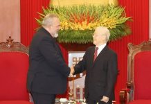 Thủ tướng Cuba chào xã giao Tổng bí thư và Chủ tịch nước