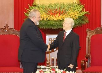 Thủ tướng Cuba chào xã giao Tổng bí thư và Chủ tịch nước