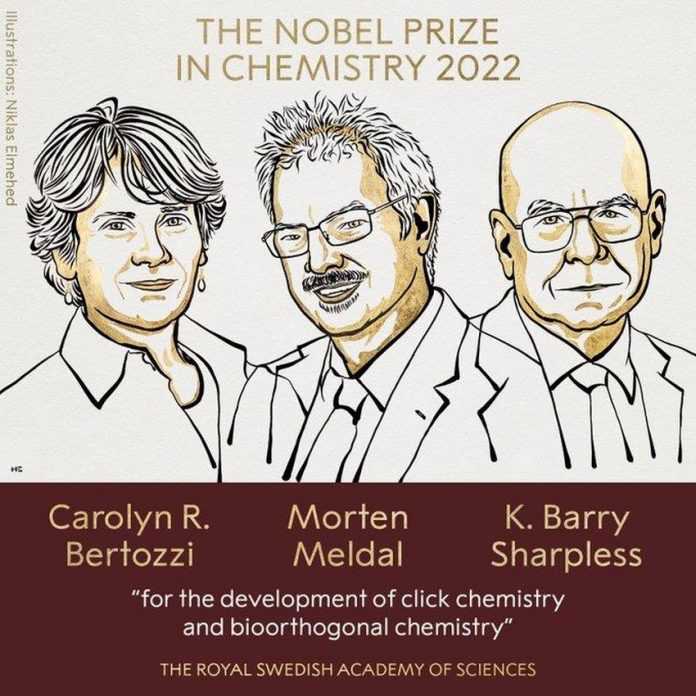 Giải Nobel Hóa học 2022 vinh danh 3 nhà khoa học Mỹ và Đan Mạch