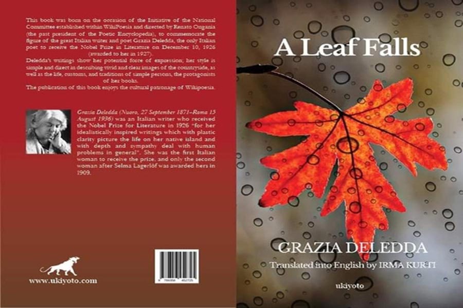 Bia sach Mot chiec la roi min - Grazia Deledda – Một chiếc lá của mùa cũ xa xôi
