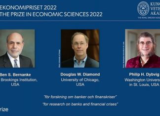 Cựu Chủ tịch FED Ben Bernanke và hai nhà kinh tế đồng hương chung giải Nobel Kinh tế 2022