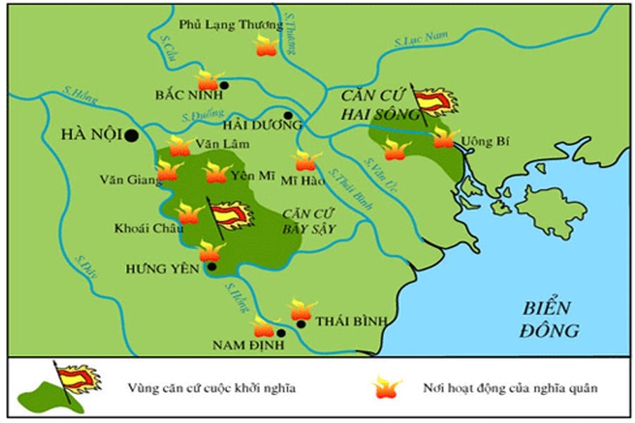 Luoc do khoi nghia Bai Say min - 9/1885 – Bùng nổ cuộc khởi nghĩa Bãi Sậy