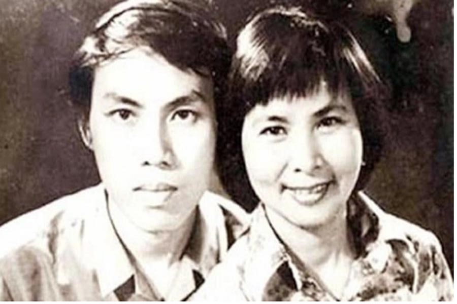 Nhà thơ Lưu Quang Vũ và vợ nhà thơ Xuân Quỳnh.