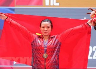 Nữ đô cử Việt Nam giành 3 huy chương Vàng giải cử tạ châu Á