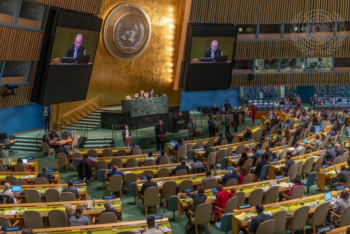 Toàn cảnh phiên họp bầu ra 14 thành viên Hội đồng Nhân quyền Liên Hợp Quốc nhiệm kỳ 2023-2025 ngày 11.10 tại Trụ sở Liên Hợp Quốc ở New York, Mỹ. 