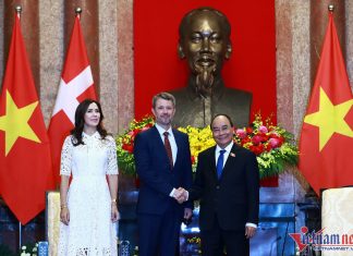 Chủ tịch nước và Phó Chủ tịch nước chào đón Thái tử, Công nương Đan Mạch