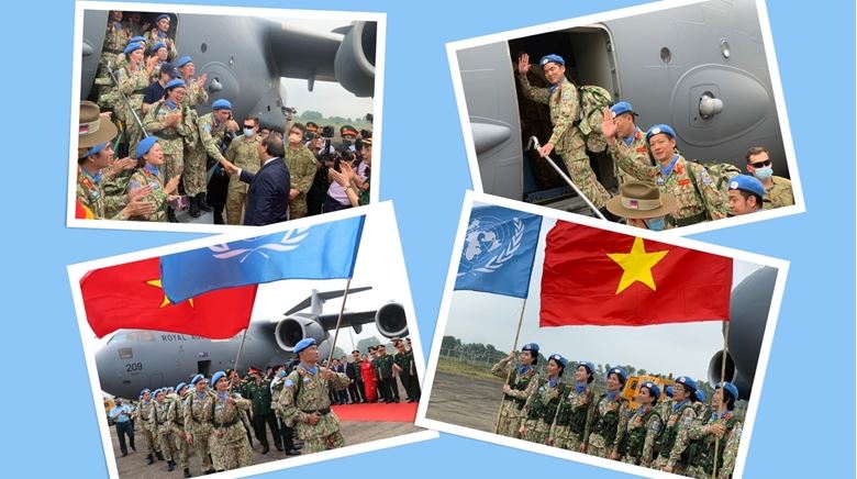 Những chiến sĩ mũ nồi xanh Việt Nam mang theo thông điệp về một đất nước Việt Nam thân thiện, yêu chuộng hòa bình khi tham gia các Phái bộ gìn giữ hòa bình của Liên hợp quốc.