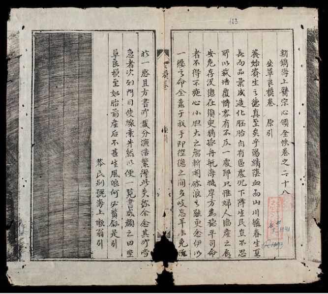 Quyển thứ 28 của Hải Thượng y tông tâm lĩnh, bản năm 1885, lưu tại Thư viện Quốc gia Việt Nam.