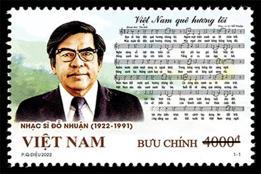 Phát hành bộ tem 'Kỷ niệm 100 năm sinh nhạc sĩ Đỗ Nhuận (1922 - 2022)'