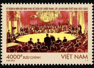 Phát hành Bộ tem Kỷ niệm 50 năm Hiệp định Paris (1973-2023)