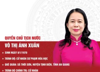 Chân dung Quyền Chủ tịch nước Võ Thị Ánh Xuân