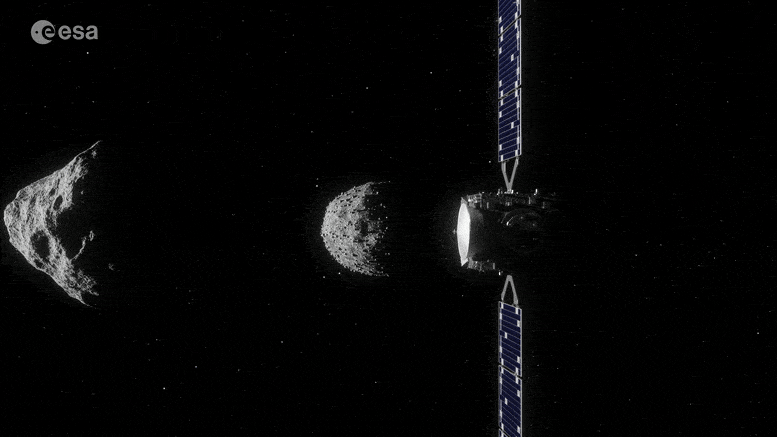 Tau Hera khi tien den muc tieu - Châu Âu tiết lộ về Hera: Tàu vũ trụ phòng thủ Trái Đất