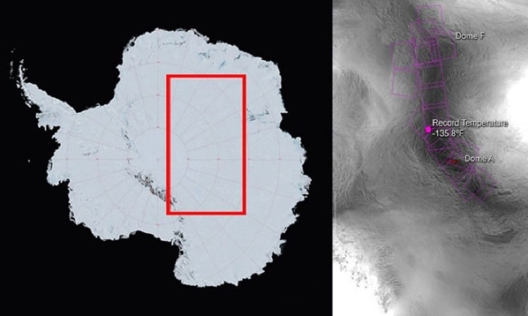 phat hien o Nam Cuc. min - Vệ tinh NASA phát hiện nơi lạnh nhất Trái Đất với nhiệt độ ở mức -93,2